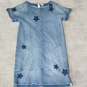 Crewcuts Blue Denim Dress with Star Accents